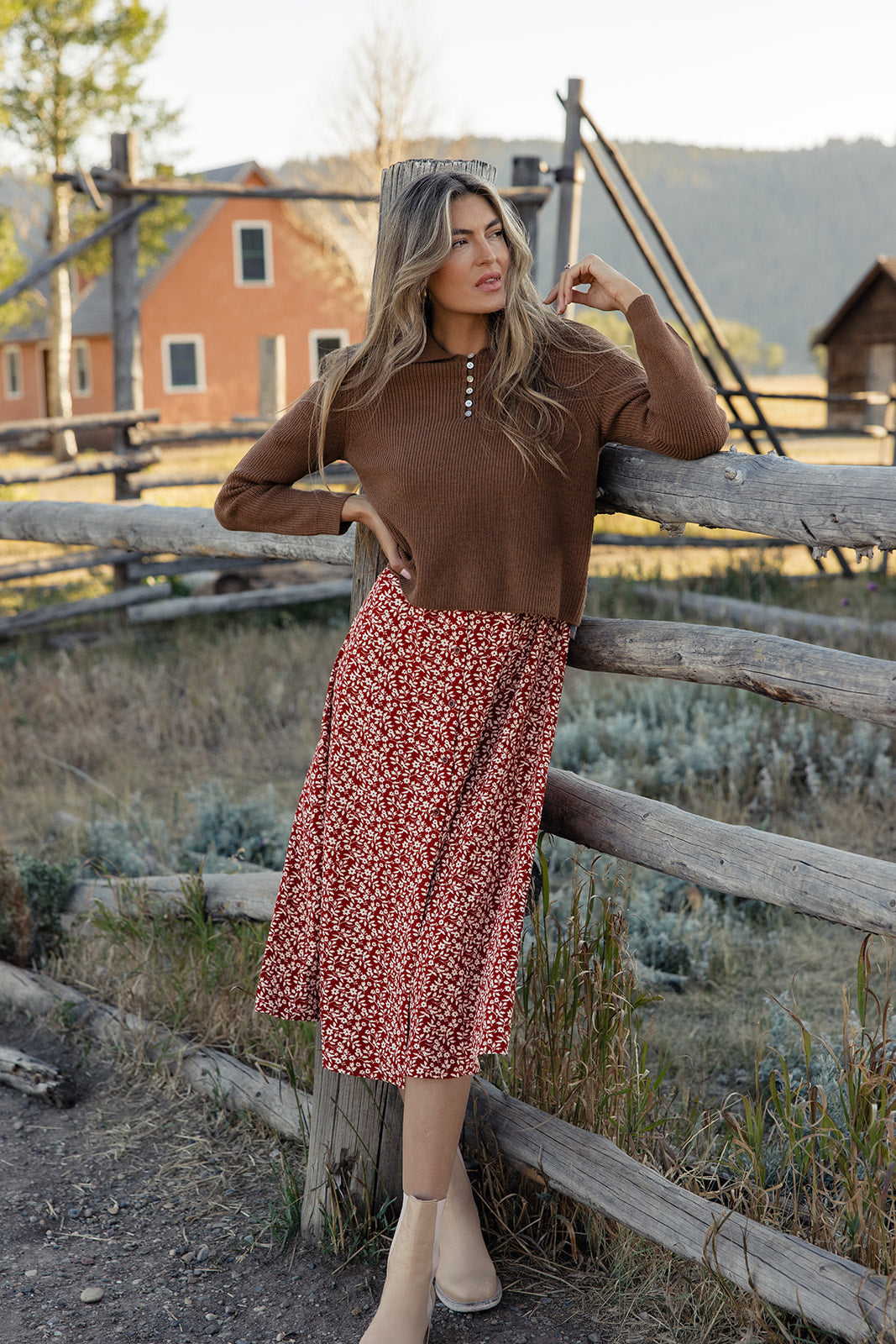 Janie Button Down Floral Dress