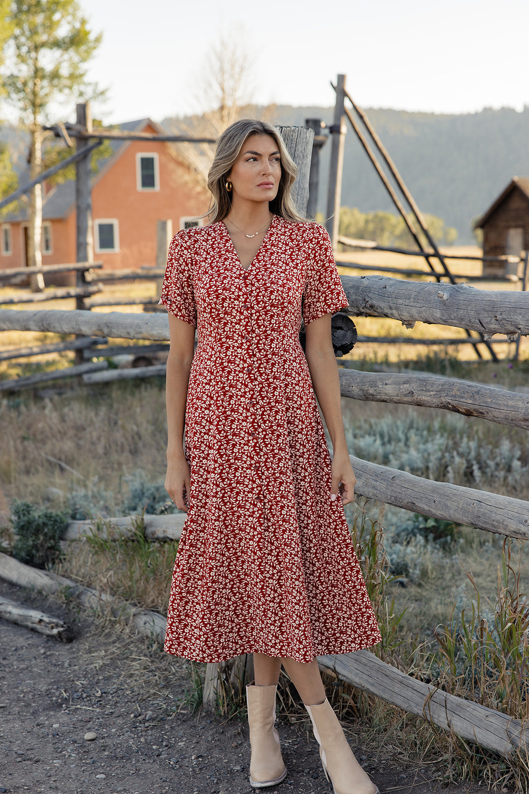 Janie Button Down Floral Dress