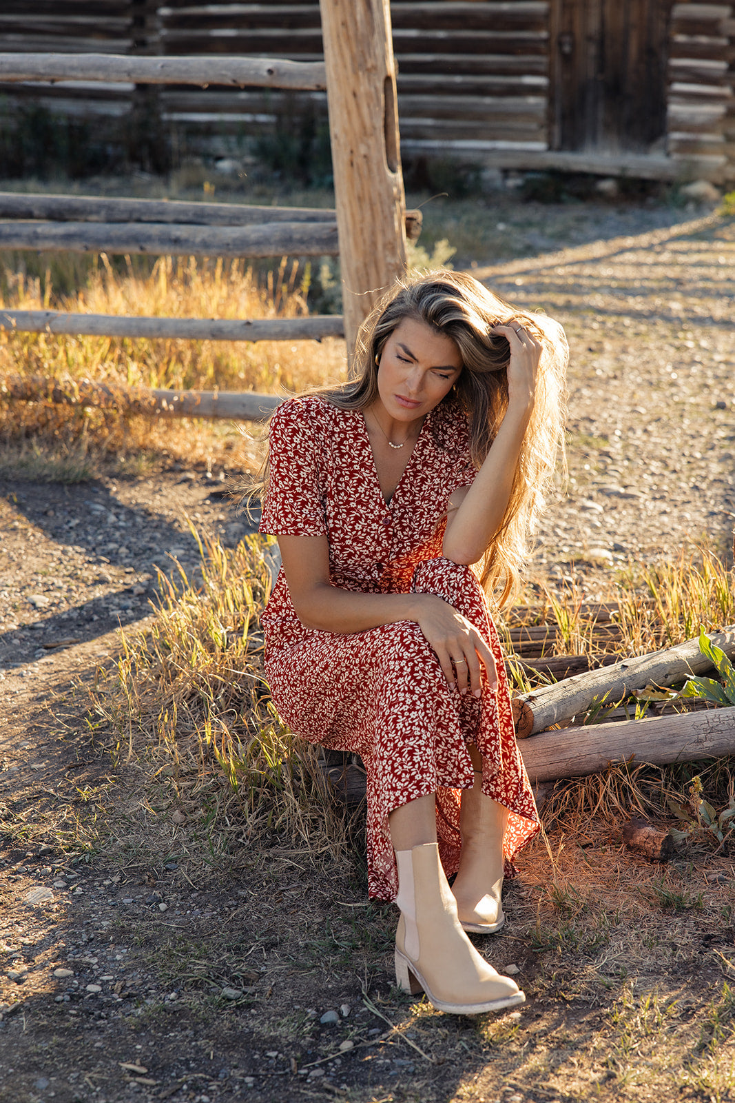 Janie Button Down Floral Dress