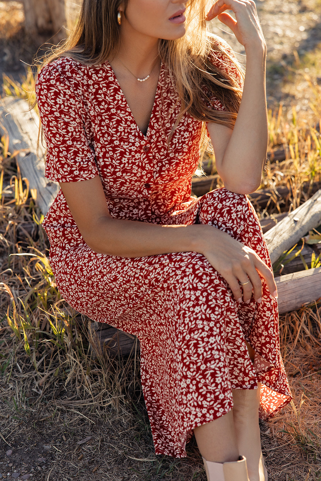 Janie Button Down Floral Dress