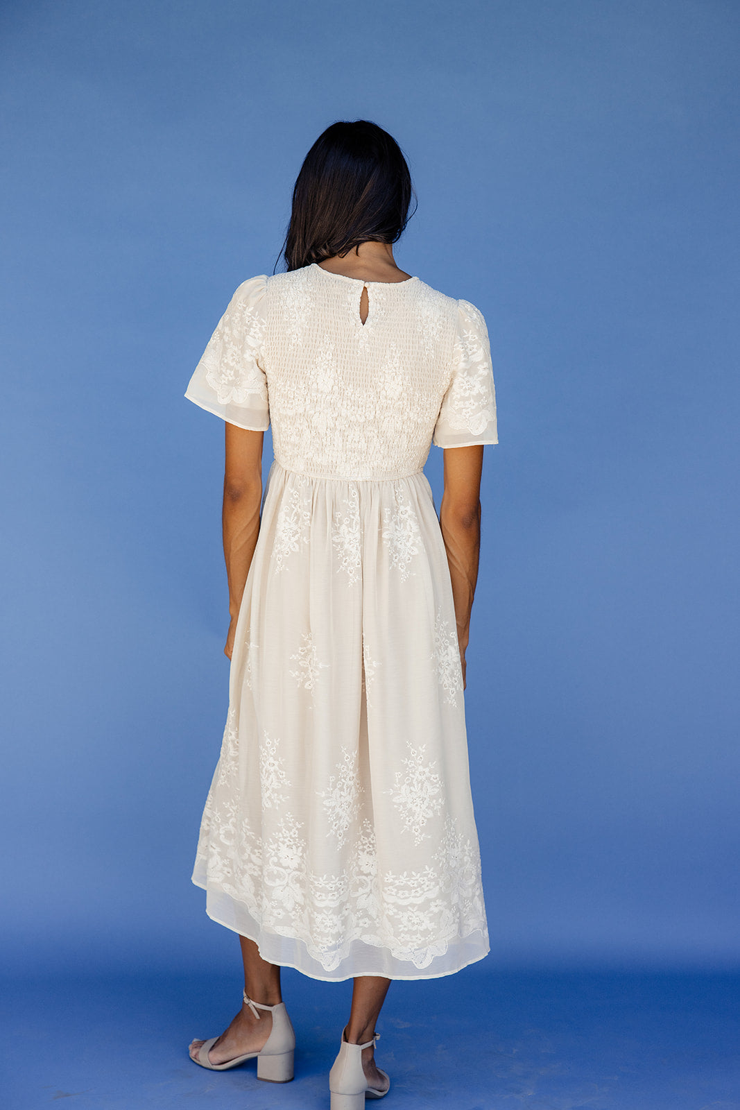 Juliette Smocked Lace Dress