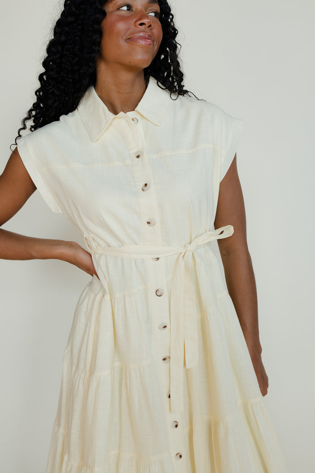 Rosy Posy Button Midi