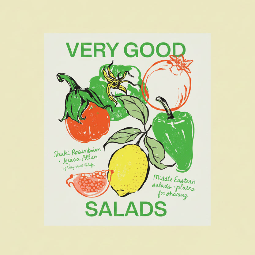 Very Good Salads is filled with more than fifty Middle Eastern and Mediterranean-inspired recipes that showcase the best of the season's produce.
From Shuki Rosenboim and Louisa Allan, the team behind cult-favorite restaurant Very Good Falafel in Melbourne, Australia, this cookbook includes veggie-filled plates, salads, dips, pita, and pickles, alongside their beloved falafel recipe.