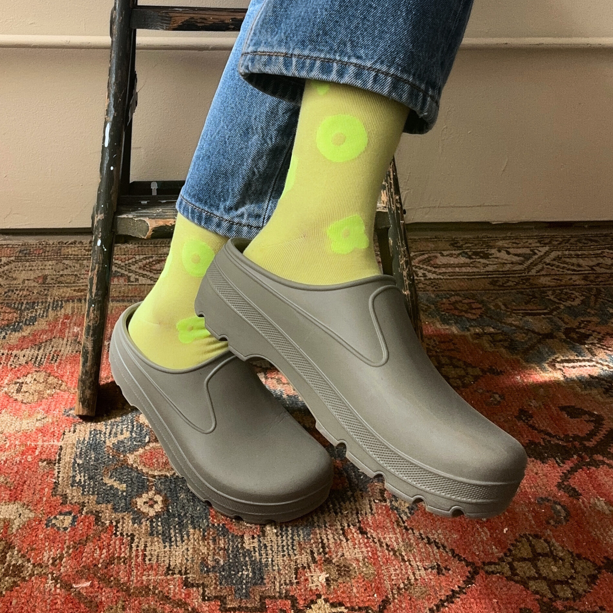 Crew Socks - Celeste in Sunny Yellow & Neon