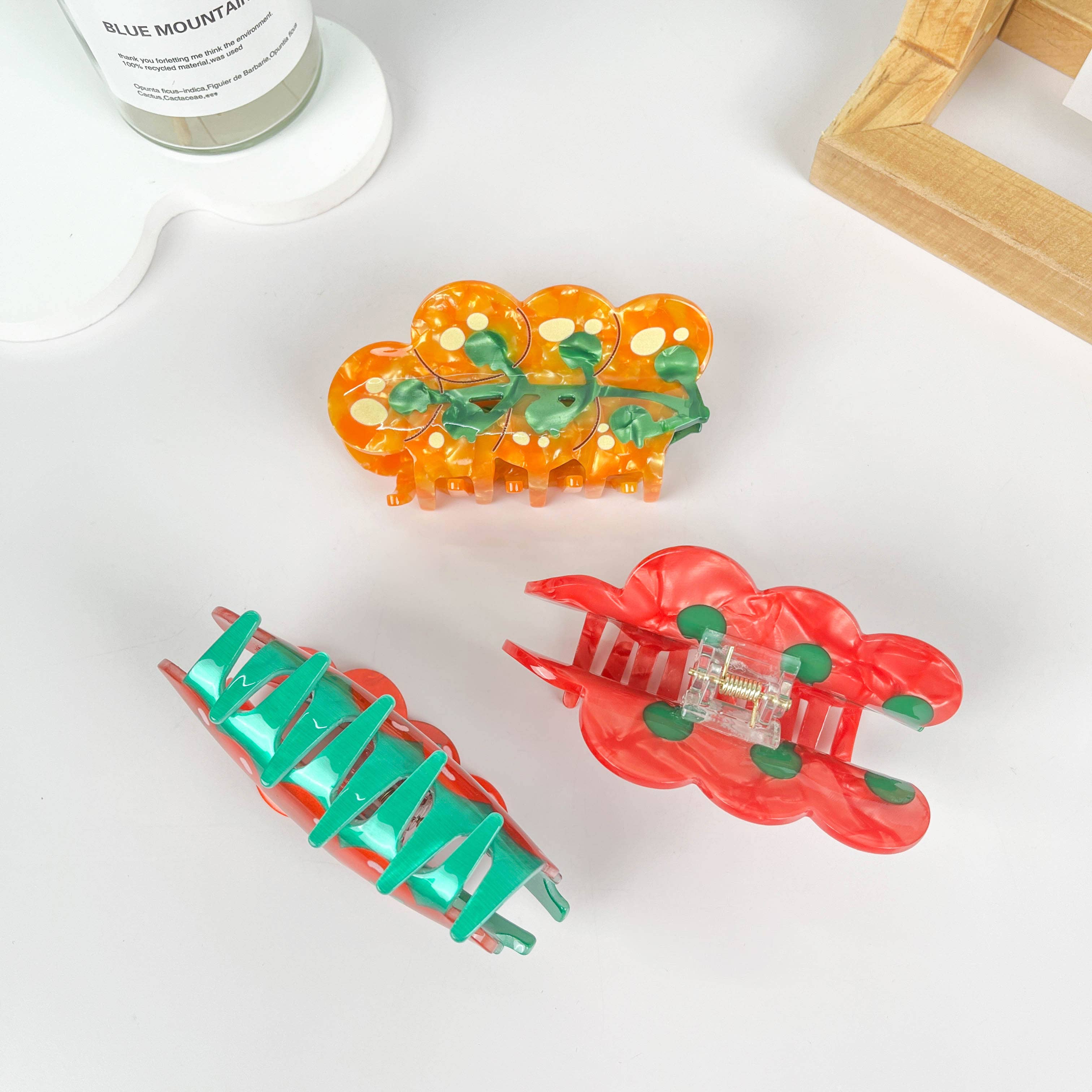 Cherry Tomato Hair Claw Clip: Orange