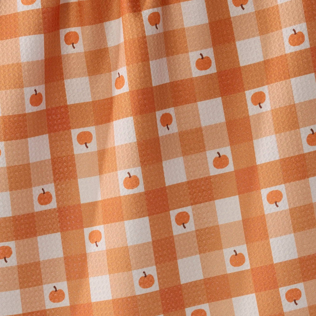 Pumpkin Check Tea Towel