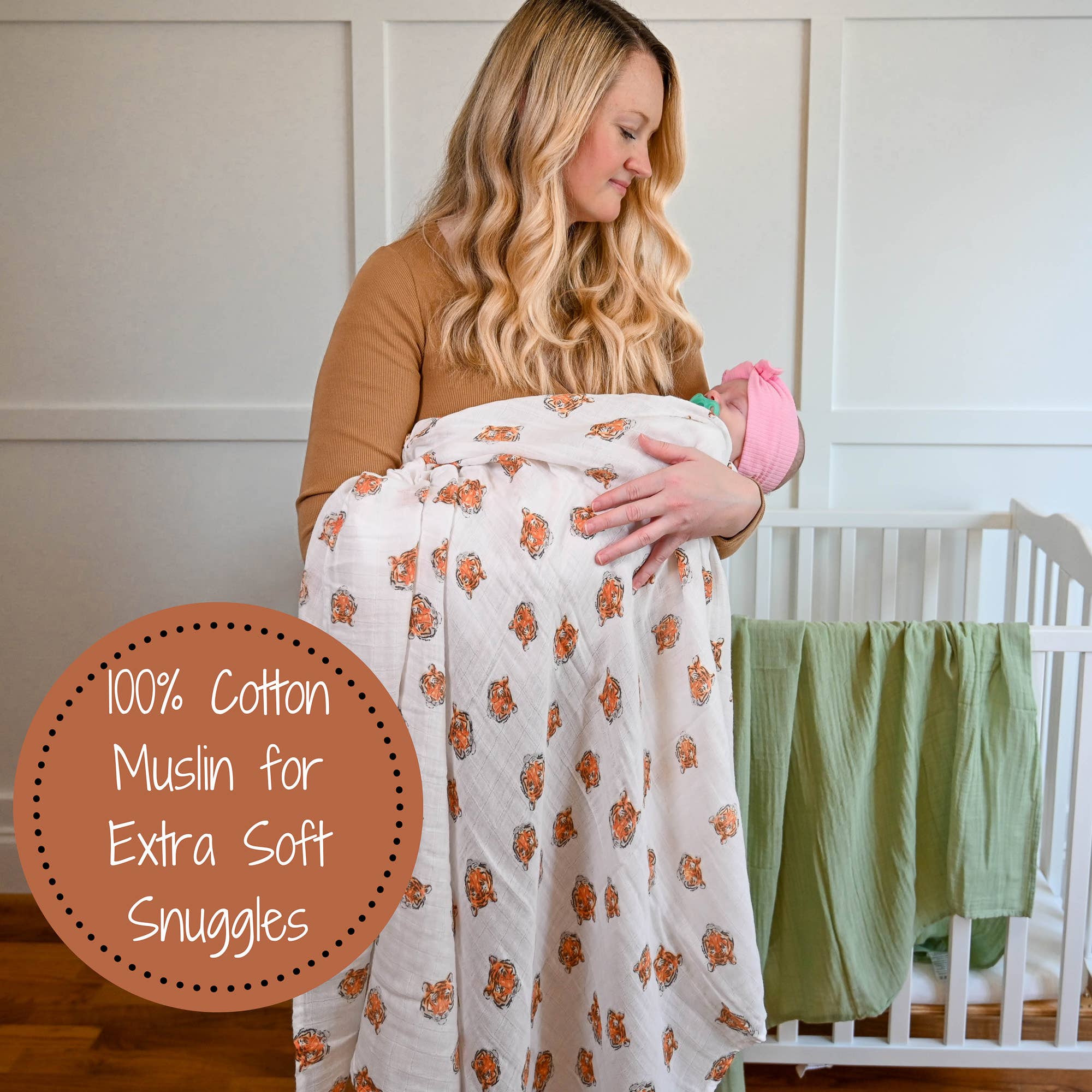 You're Roar-some Baby Muslin Swaddle Blanket