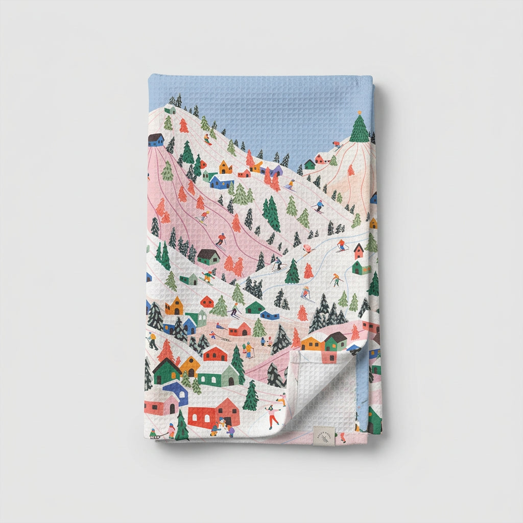 Winter Holiday Tea Towel