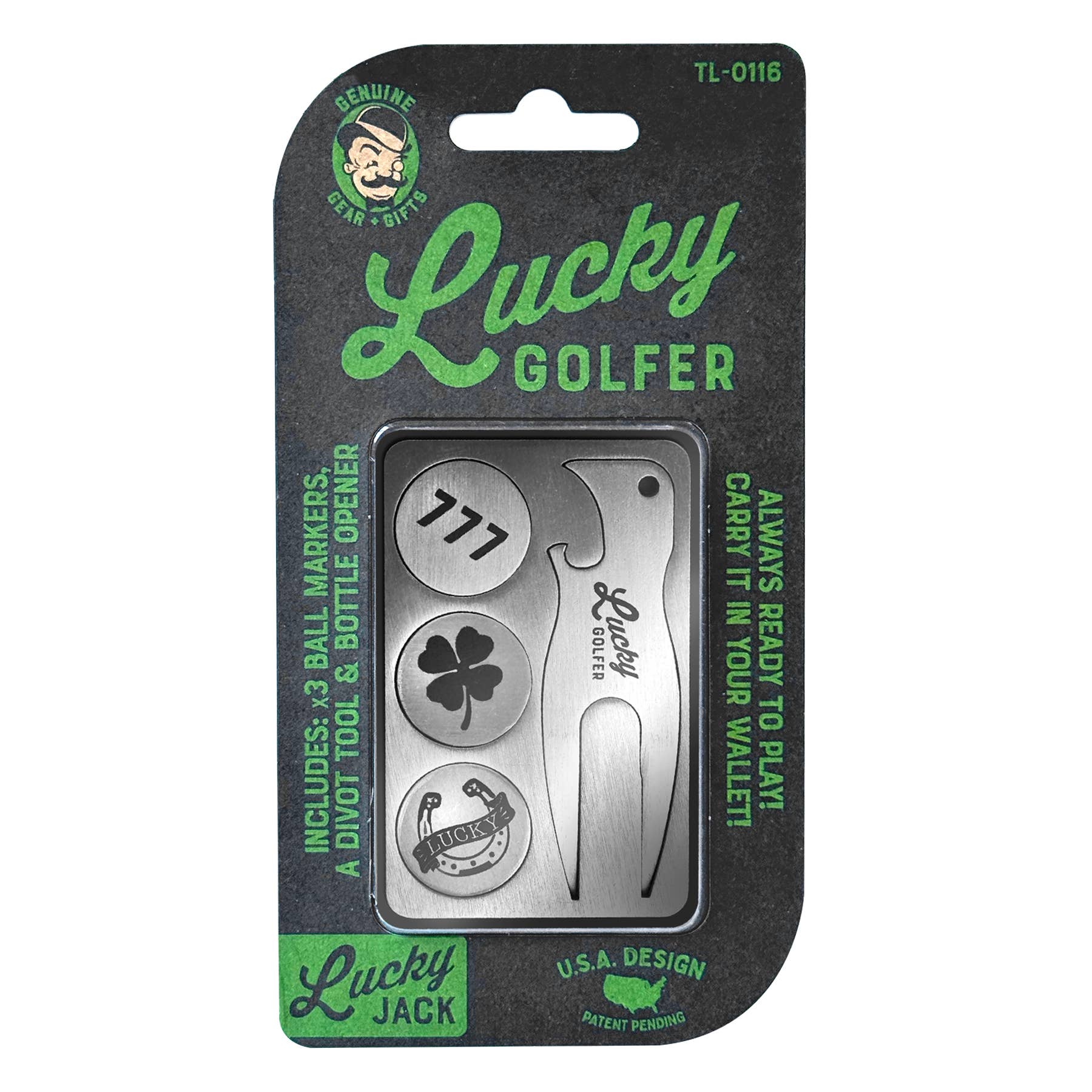 Lucky Golfer Adventure Card – Golf Multi-Tool