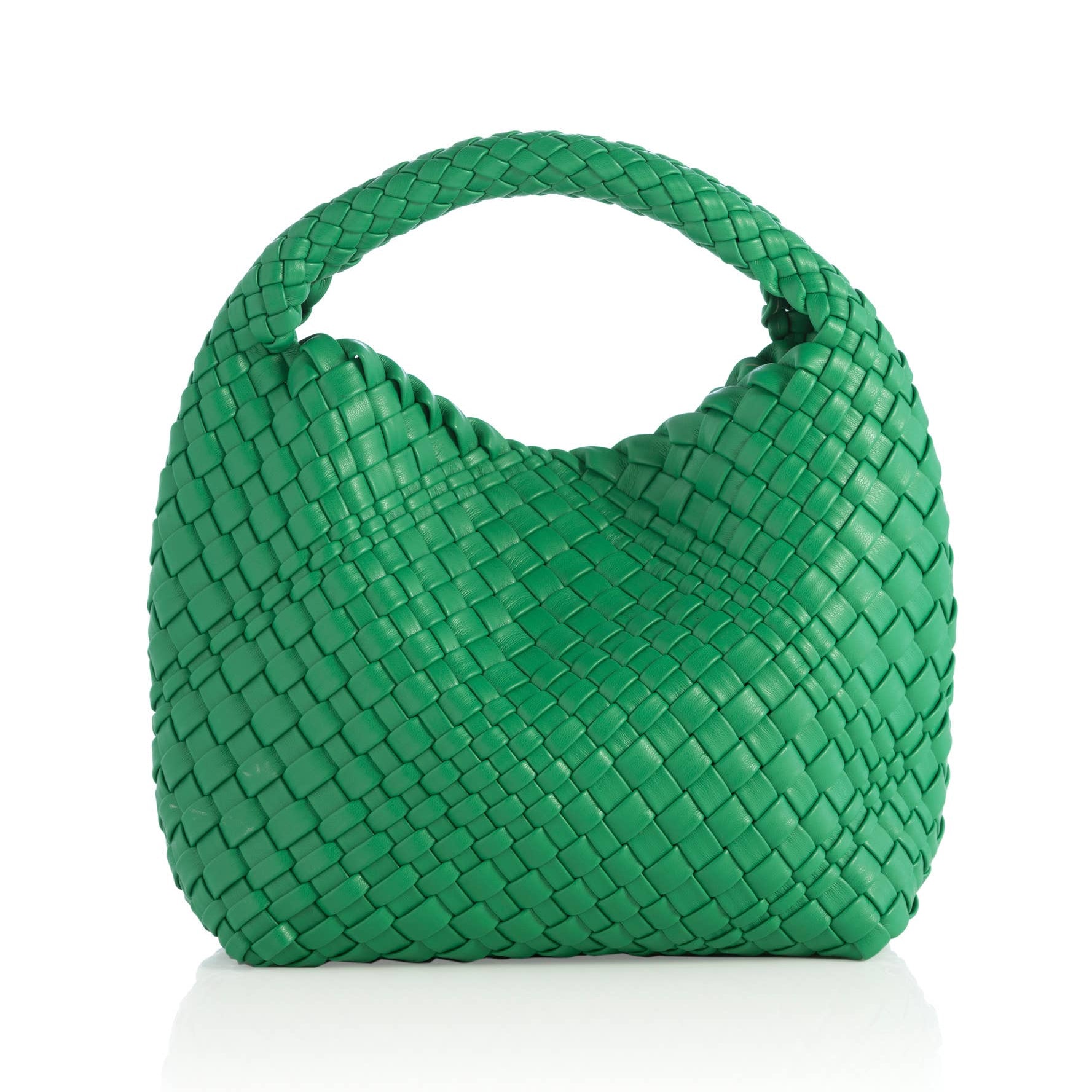 The Blythe Mini Hobo in vibrant green combines style with functionality. This mini hobo bag features a convenient inner slip pocket and secure snap frame closure. The adjustable cross-body chain offers versatile wearing options, while elegant gold hardware adds a touch of sophistication. Perfect for carrying your essentials while making a fashion statement.