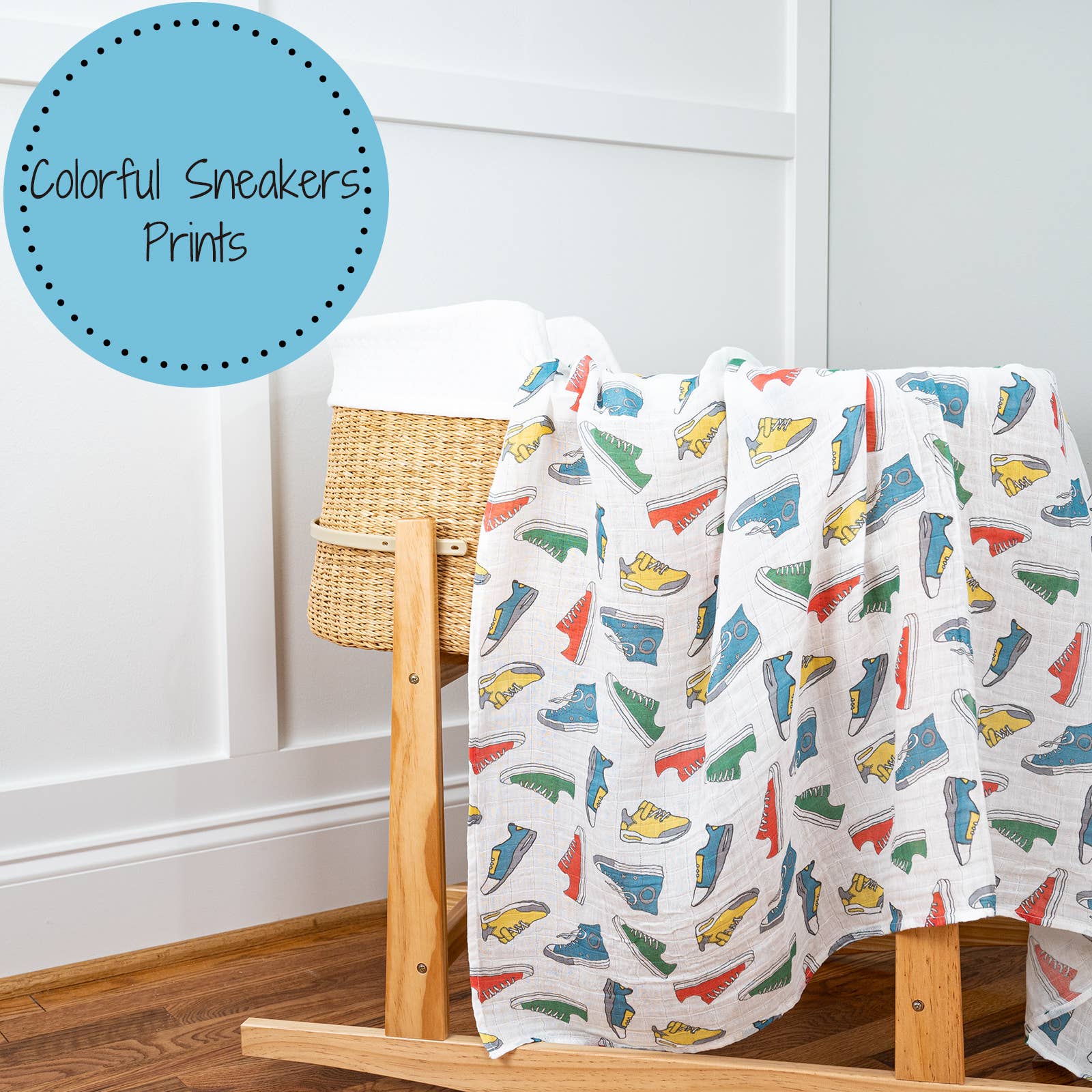Sole Mates Baby Muslin Swaddle Blanket