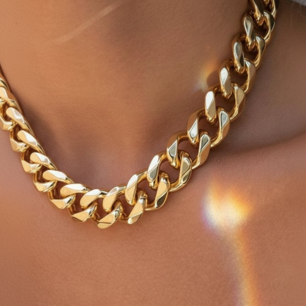 Gold Thick Chain Necklace