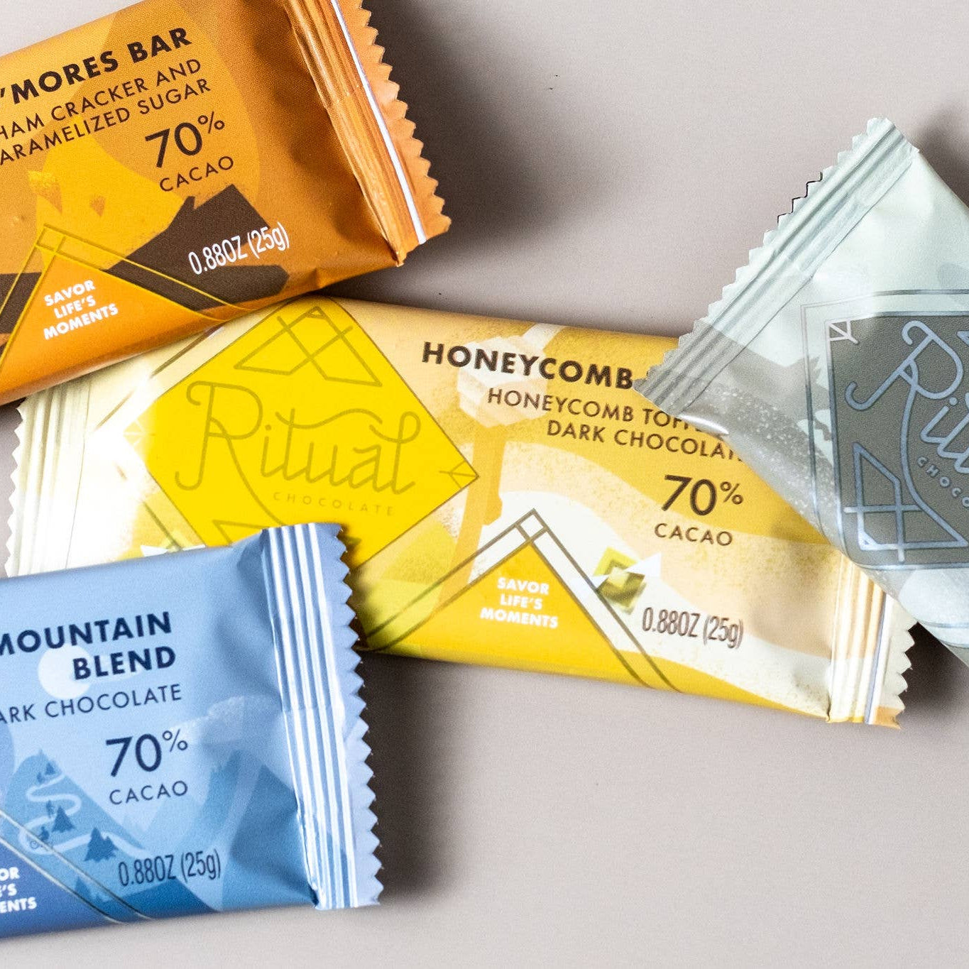 Honeycomb Toffee Mini Bar 25g, Dark Chocolate 70%