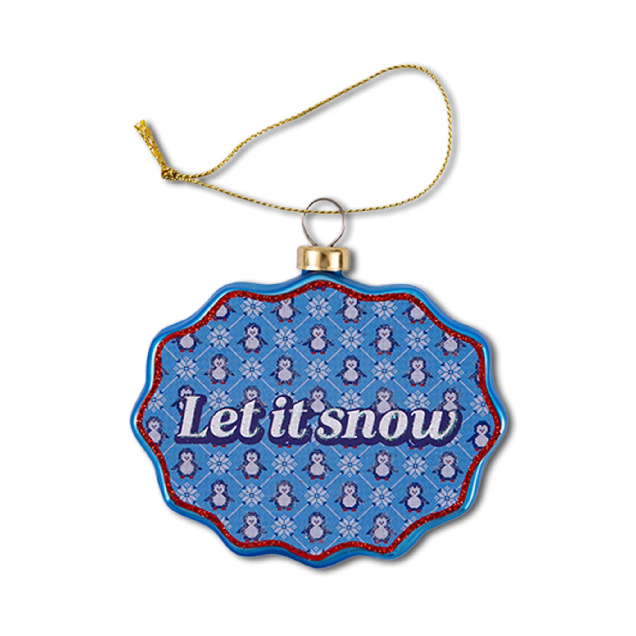 Scallop Ornament - Let It Snow