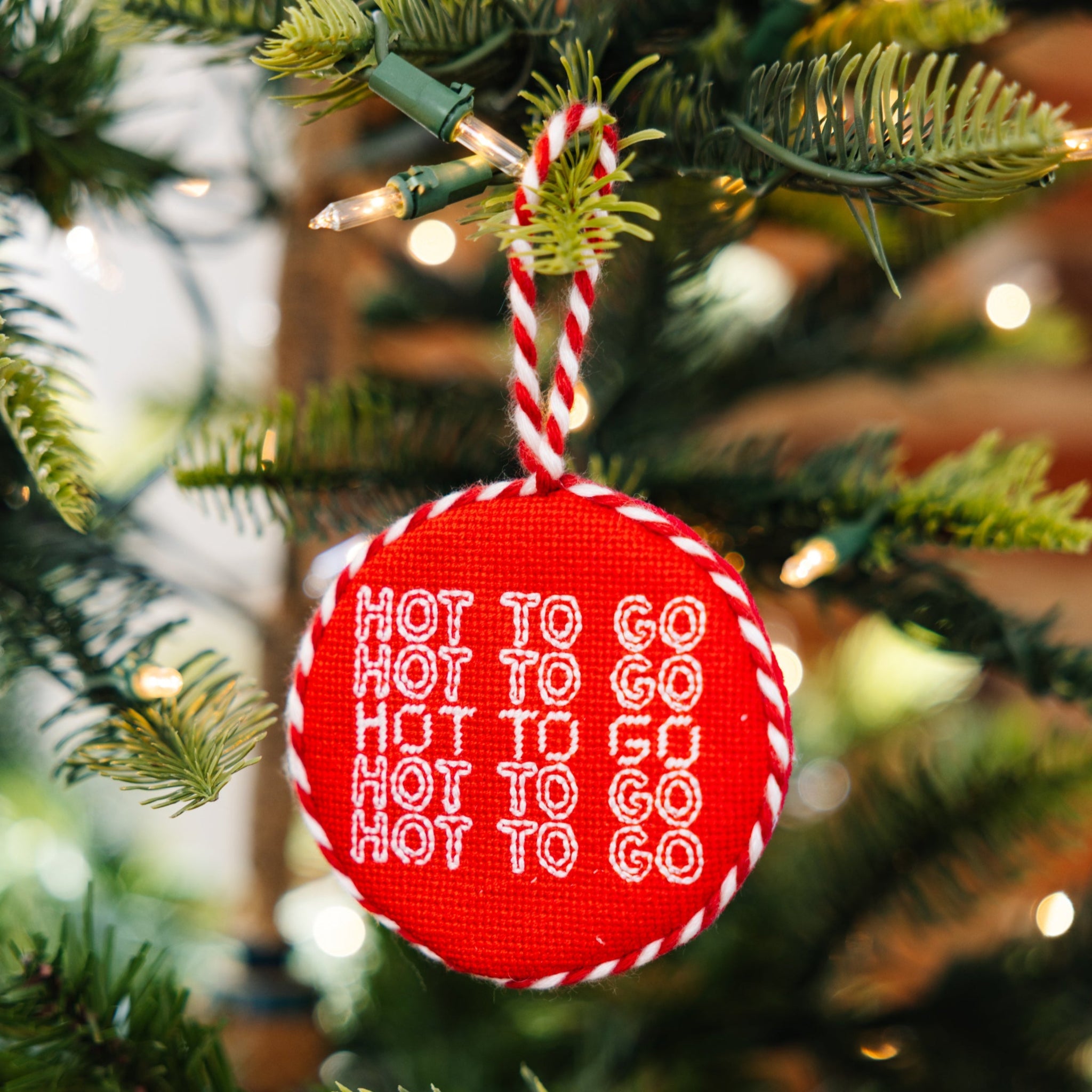 Needlepoint Ornament - Hot To Go