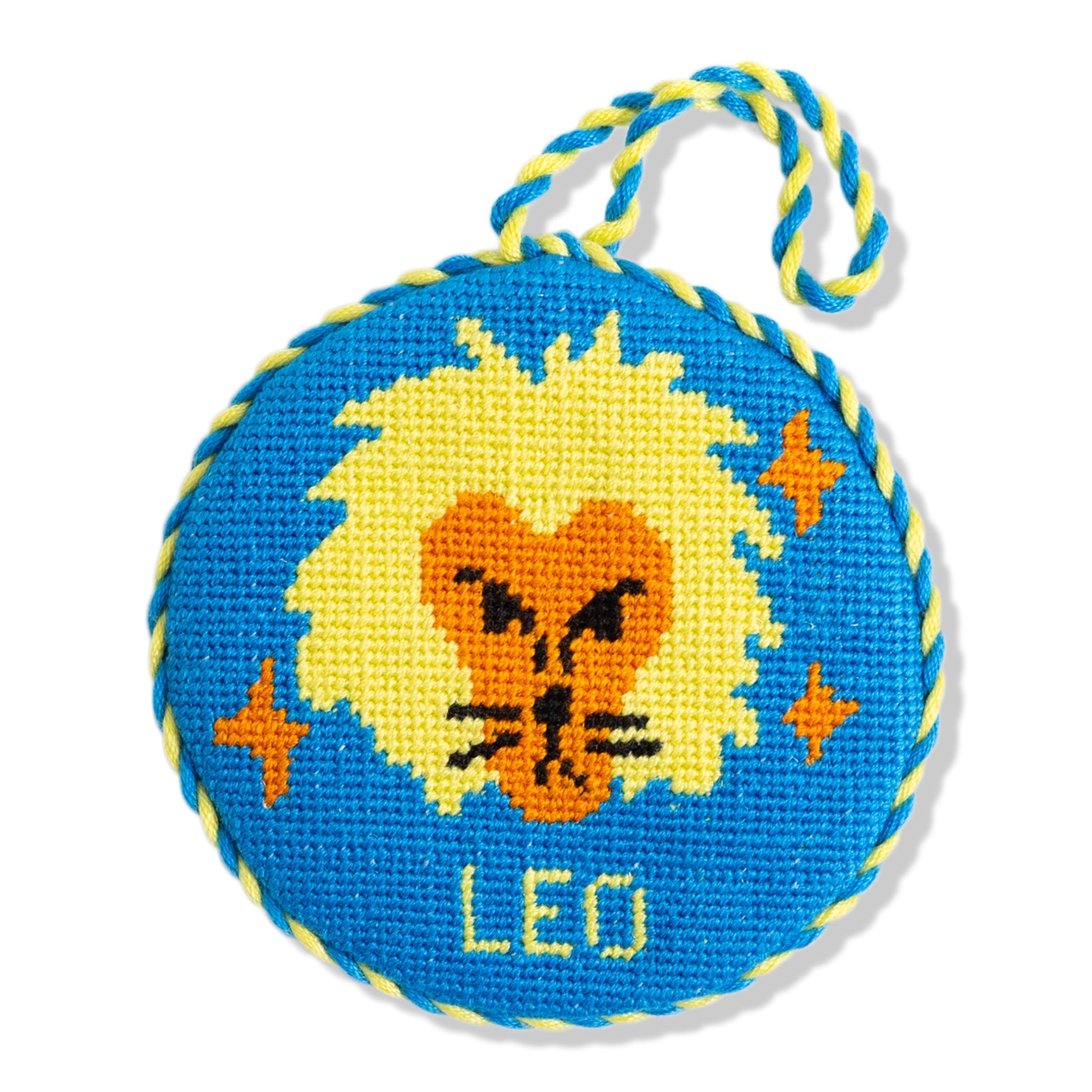 Needlepoint Zodiac Ornament - Leo