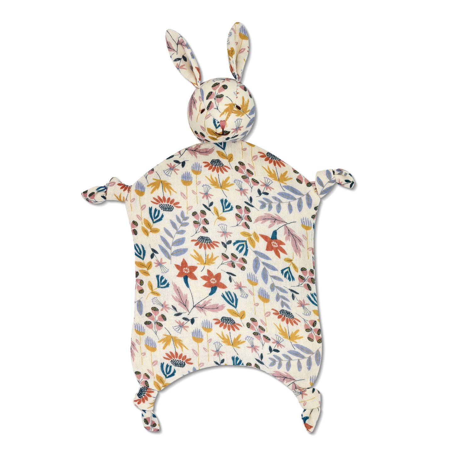 Wrap your little one in soft comfort with our Muslin Bunny Lovey in Earthtone Floral. Made from high-quality muslin fabric, this lovey provides a cozy and breathable layer for naptime and playtime. The adorable bunny design adds a touch of sweetness, making it the perfect cuddle companion for your baby.