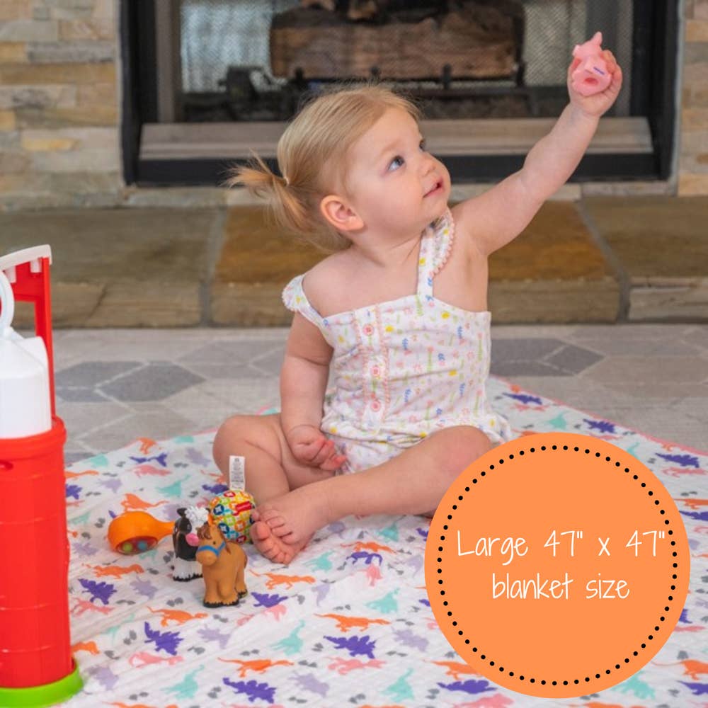 Dino Baby Toddler Muslin Blanket