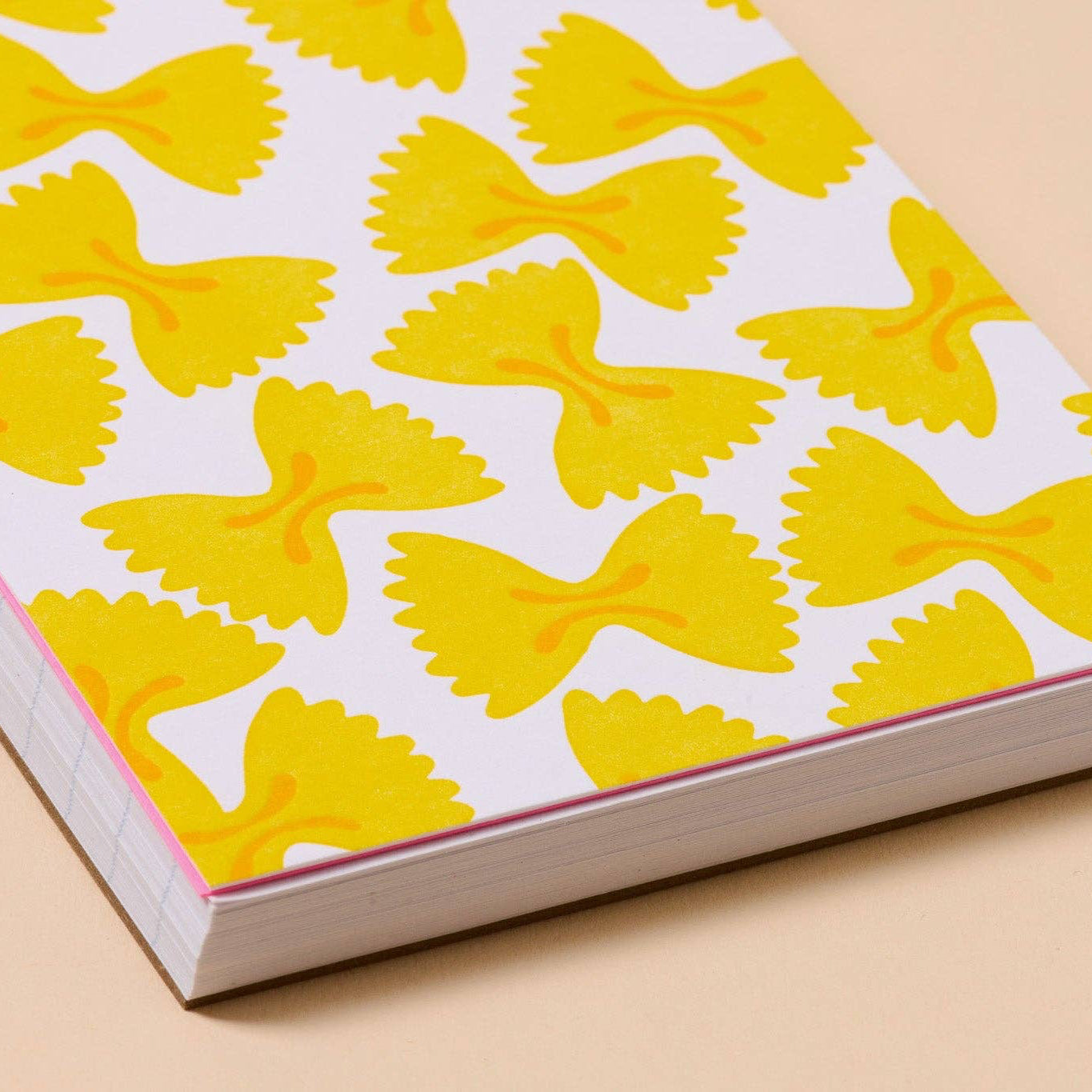 Farfalle Bow Pasta Letterpress Spiral Notebook