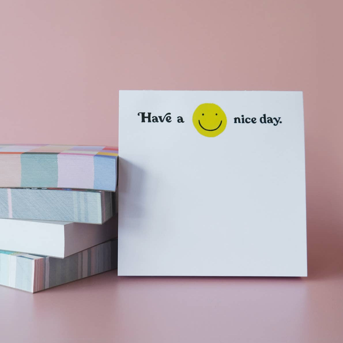 A fantasy-colored hand painted rainbow adorns a spacious writing sheet on this tear-off notepad. With 200 colorful, hand painted sheets, this jumbo notepad will go the distance! Keep your daily task list fanciful, or pen a message snail-mail style to brighten someone’s day.
• 200 TEAR-OFF SHEETS
• 6″ X 6″ notepad