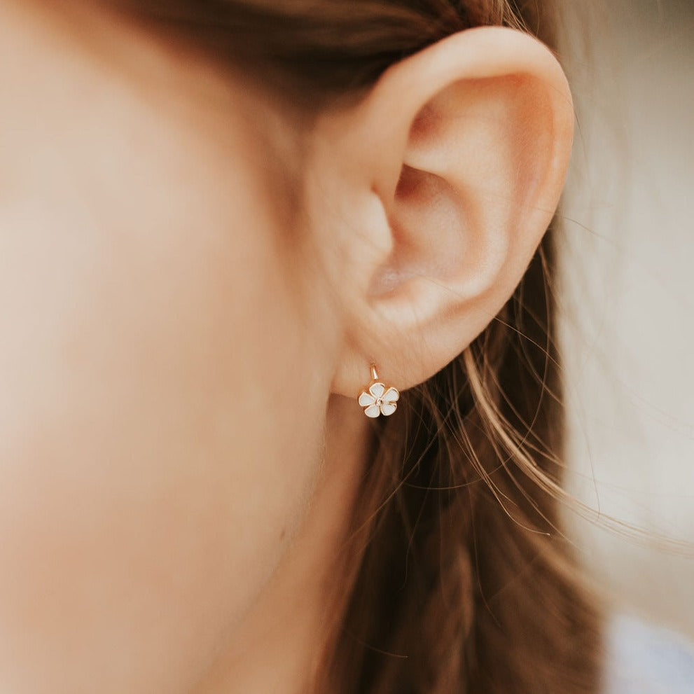 Flower Mini Hoops - Mauve Jewelry Co.