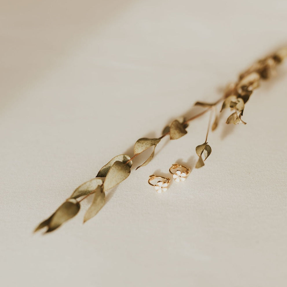 Flower Mini Hoops - Mauve Jewelry Co.