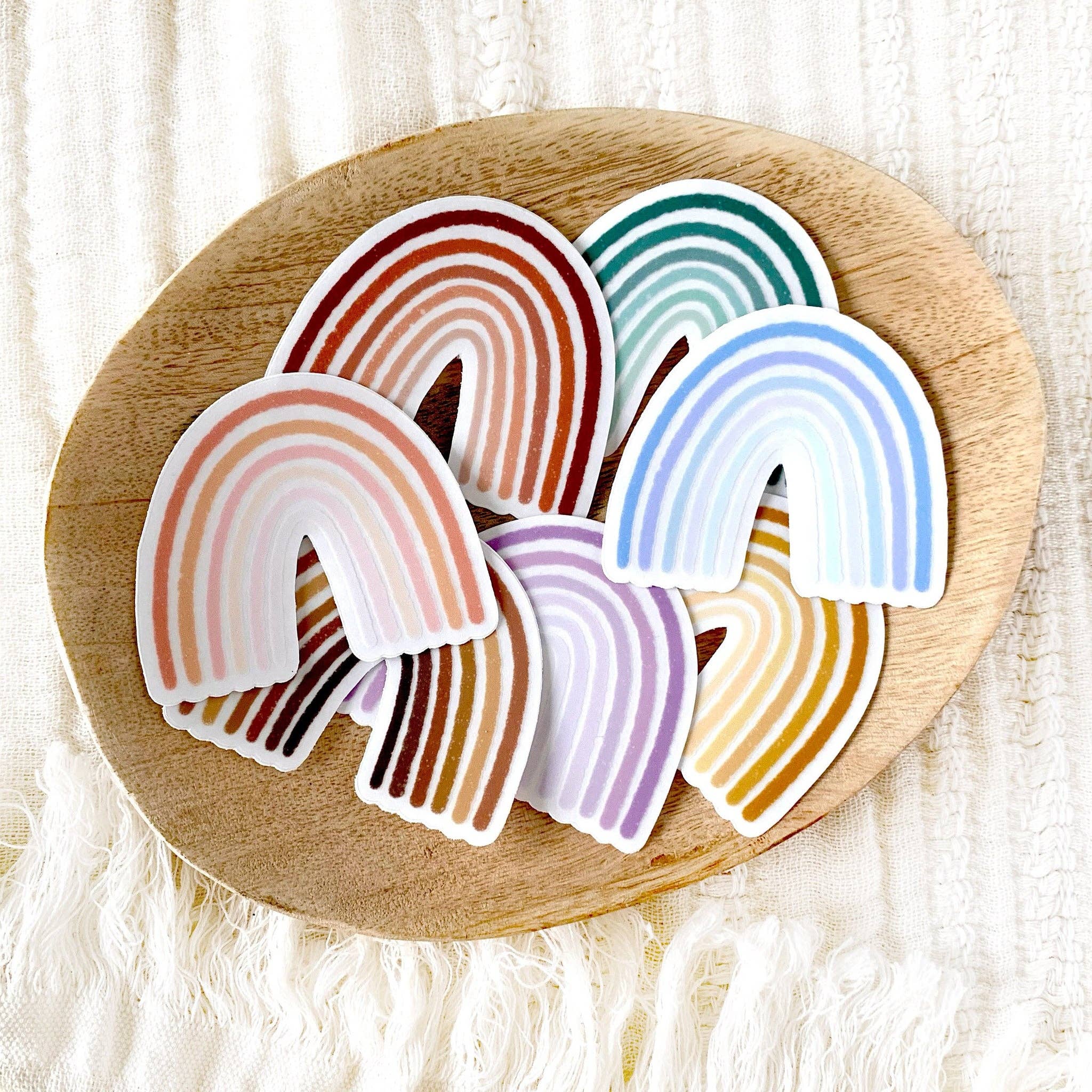 Clear Blue Rainbow Sticker