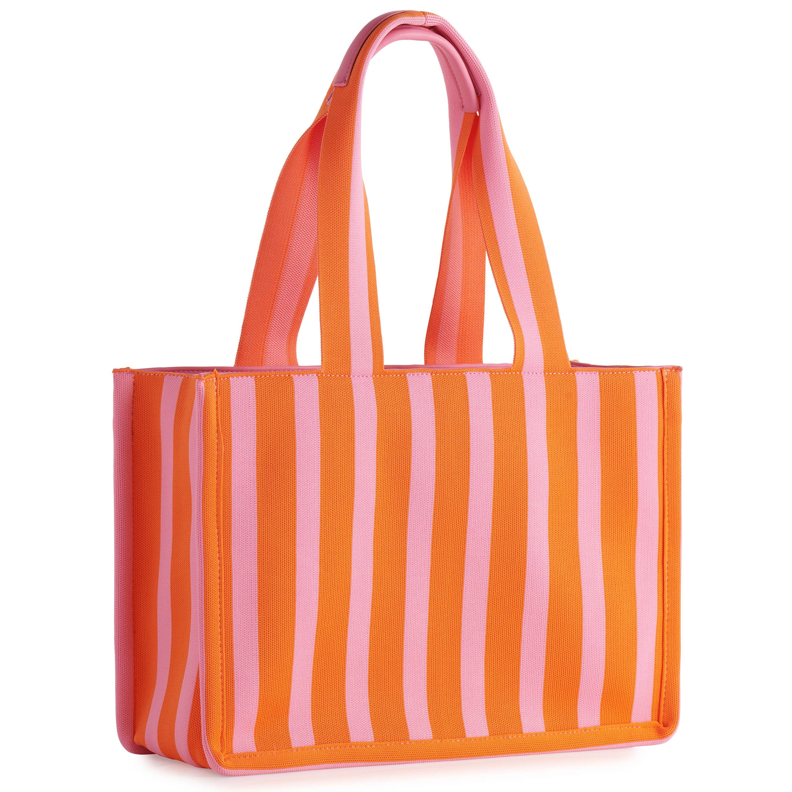 Meet the Isla Boxy Tote, your ultimate go-to for style and functionality! With bold, vibrant stripes and a structured shape, this bag is roomy enough to fit all your essentials (and then some). Whether you're headed to the beach, brunch, or the farmer's market, its sturdy handles and spacious interior have got you covered. Available in a fun, summery orange and pink combos, this tote is a statement piece you’ll love carrying everywhere.