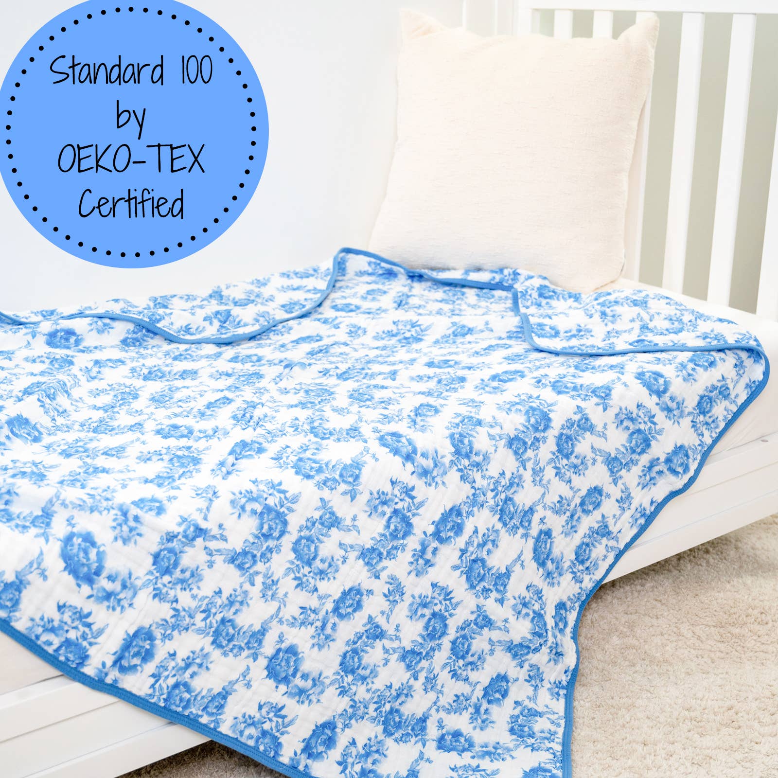A Peony For Your Thoughts Baby Toddler Muslin Blanket