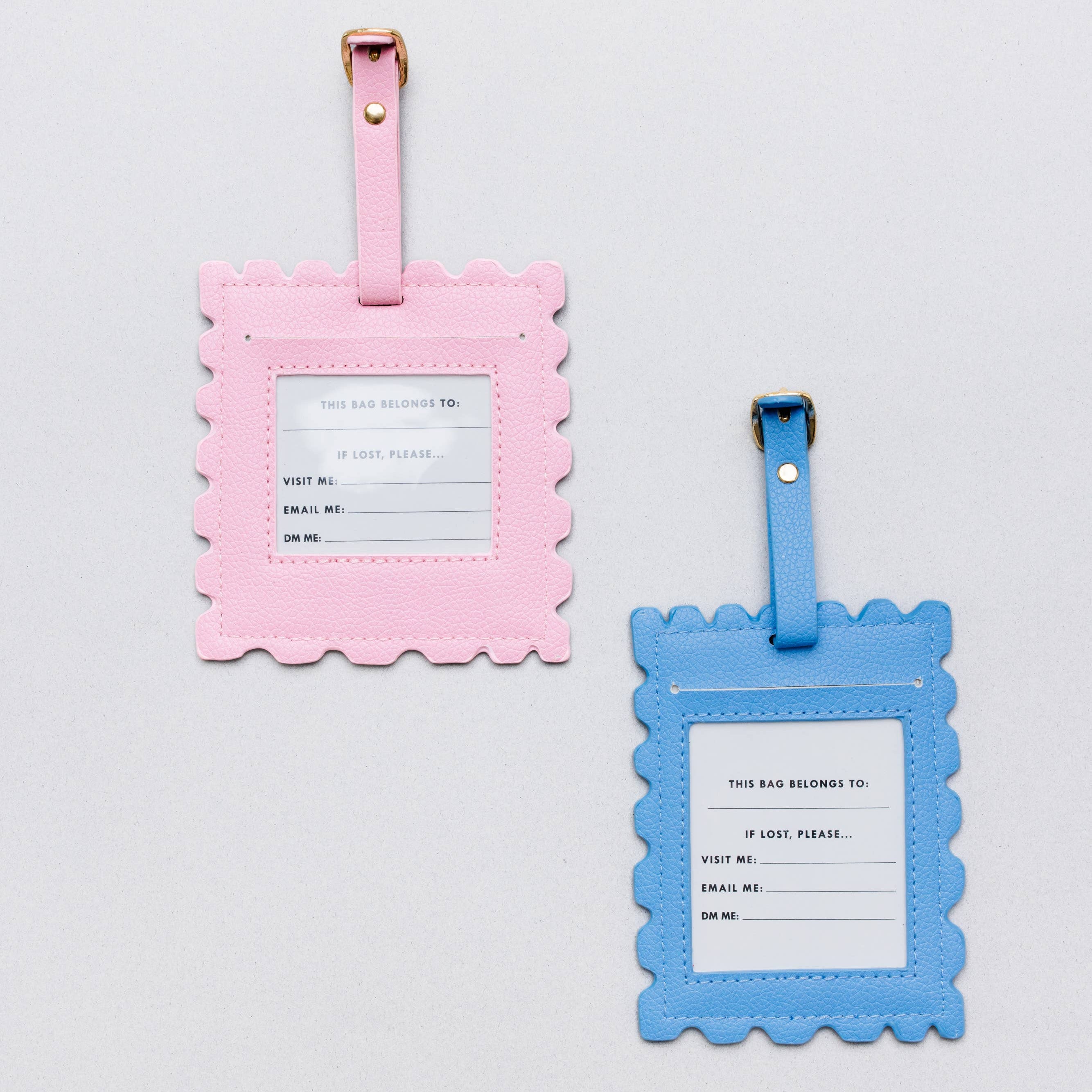 Novelty Luggage Tag Set - Stamps