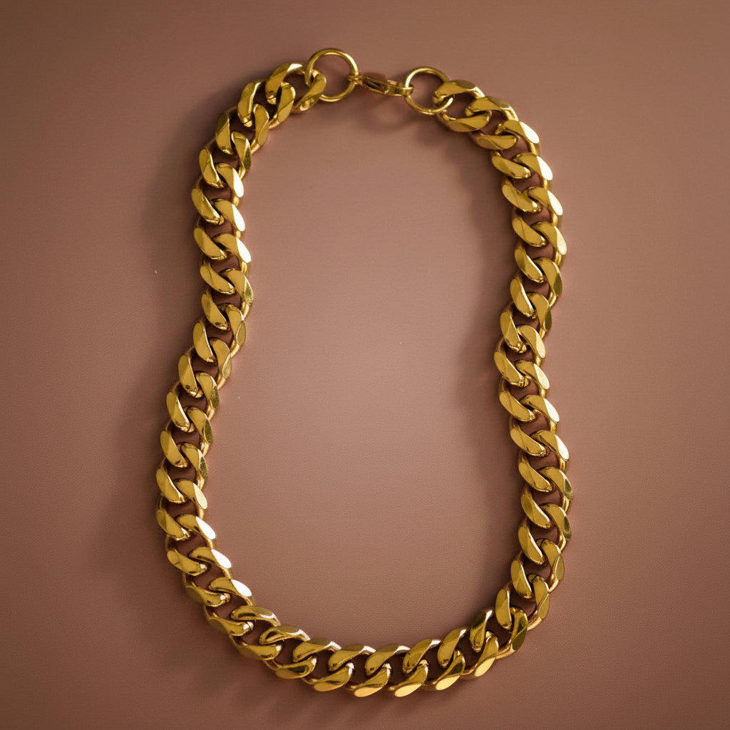 Gold Thick Chain Necklace