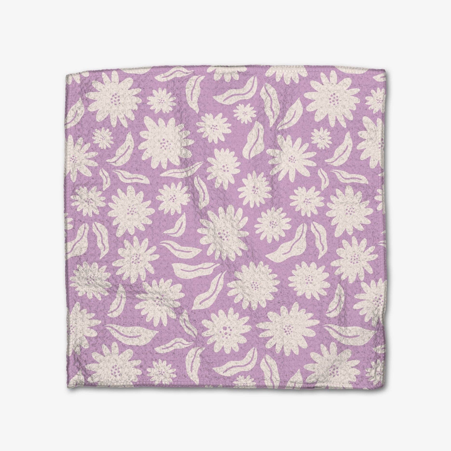 Floral patterned fabric on a white background