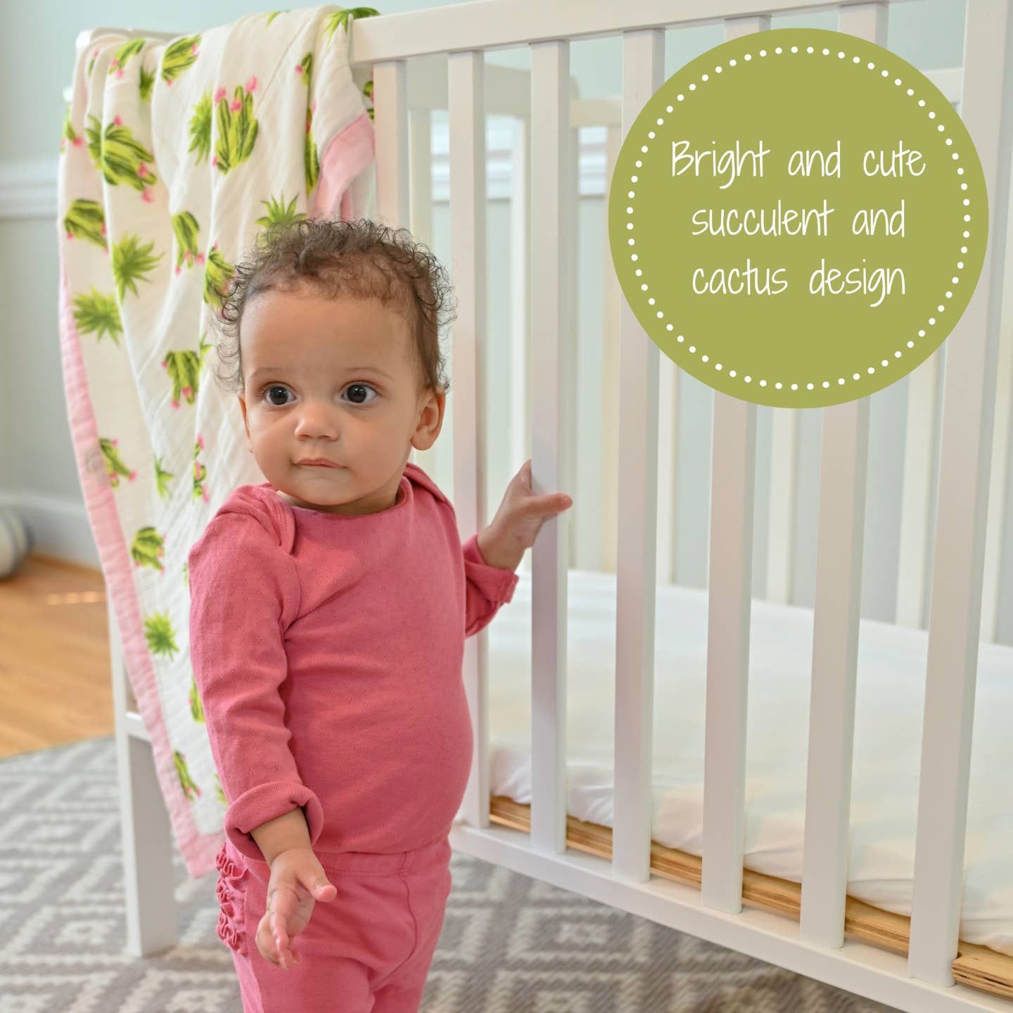 Stuck On You - Bamboo Succulent Baby Toddler Blanket