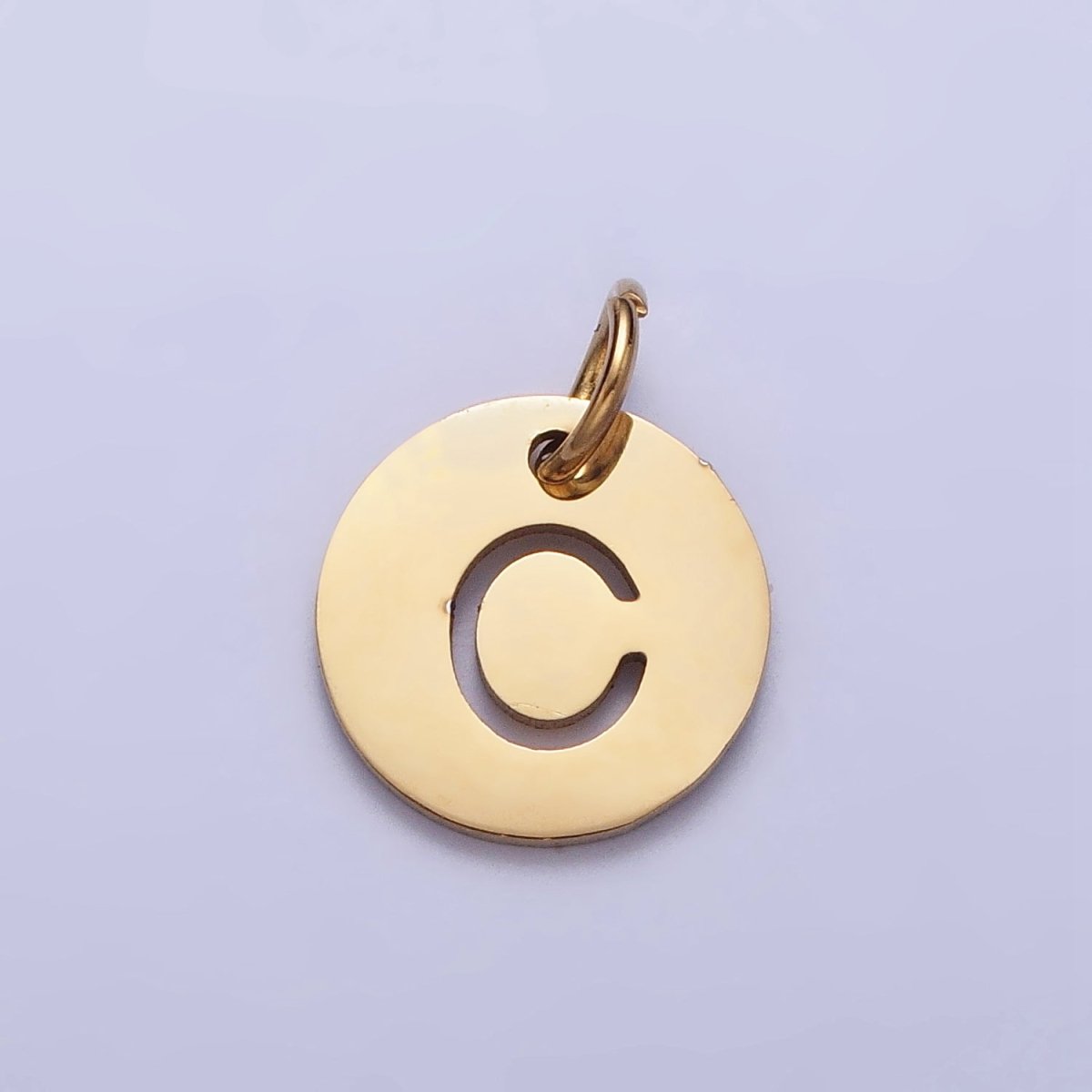 Round Initial Cut-out Charm