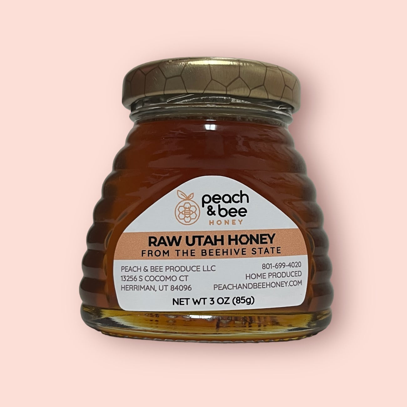 Raw Utah Honey - Glass Beehive Jar