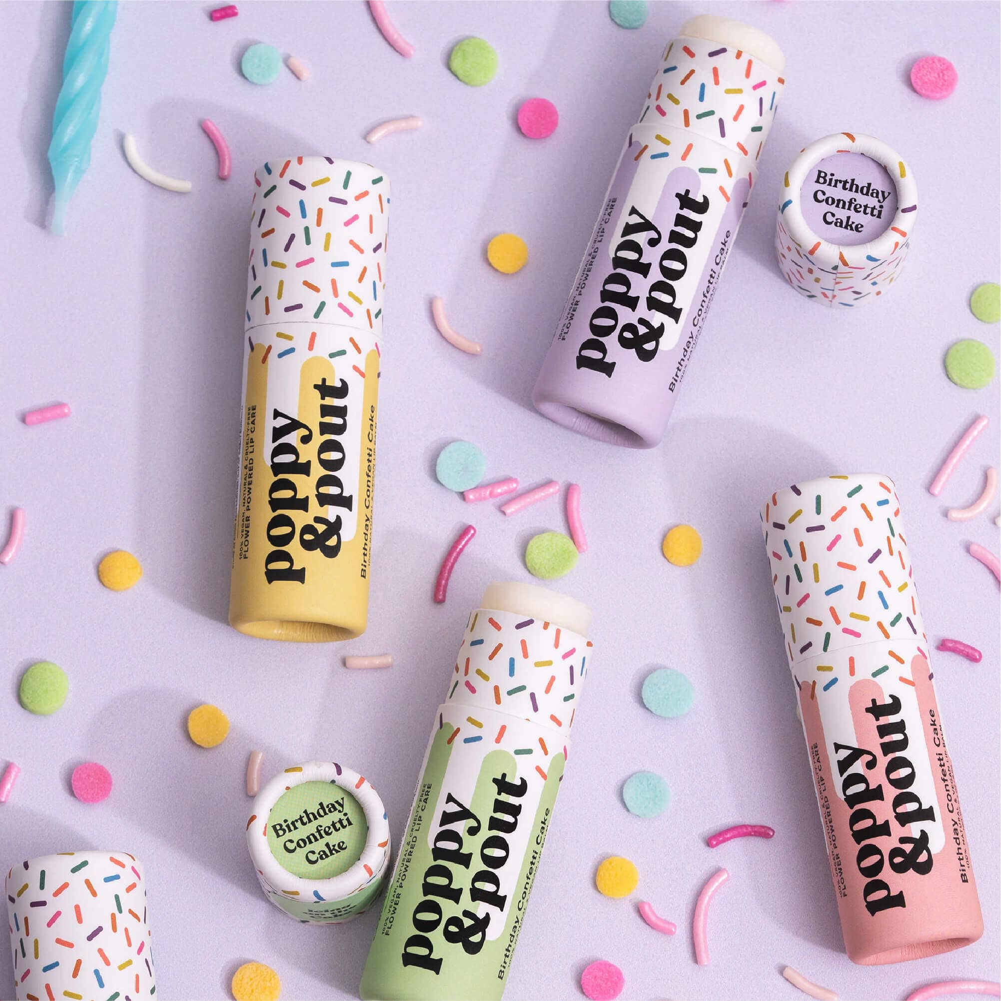 Birthday Confetti Cake Lip Balm - Purple