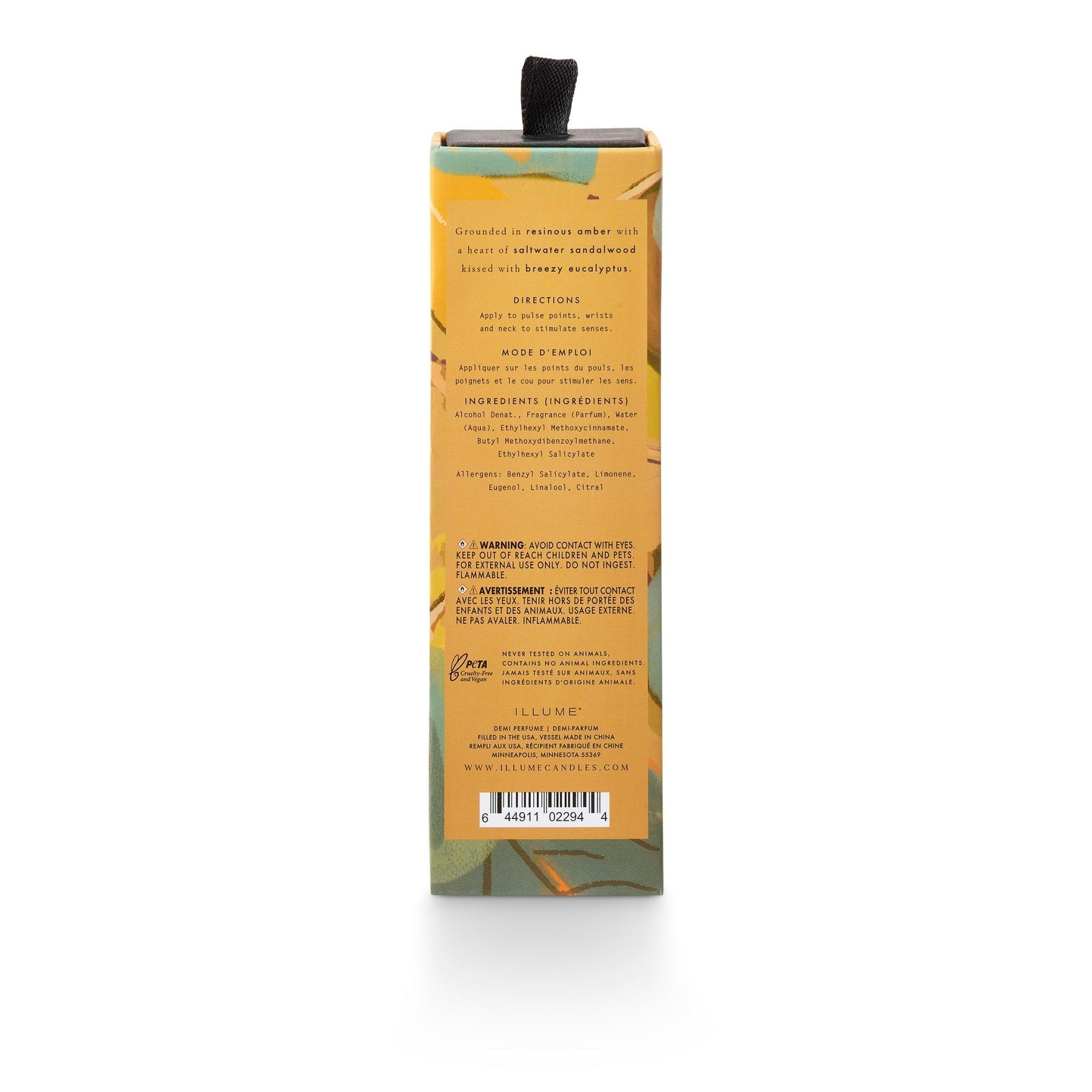 Perfume Spray Fragrance
Grounded in resinous amber, with a heart of saltwater sandalwood, and kissed with breezy eucalyptus