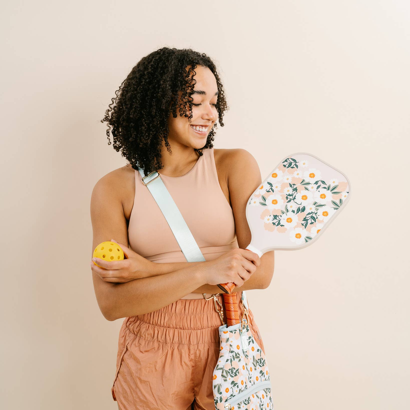 Pickleball Paddle - Pink Flower Talk