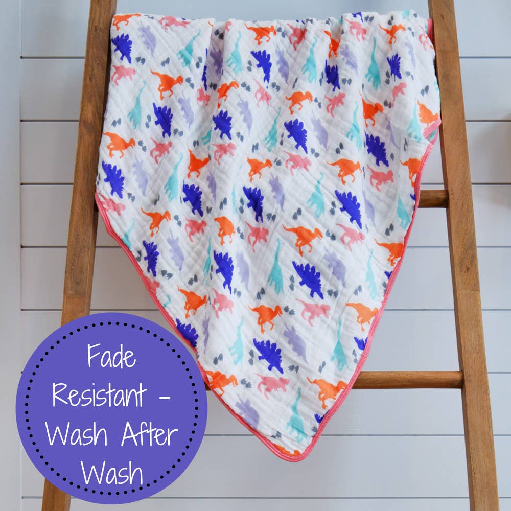 Dino Baby Toddler Muslin Blanket