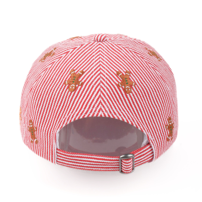 Christmas Winter Holiday Gingerbread all over Stripe Cap