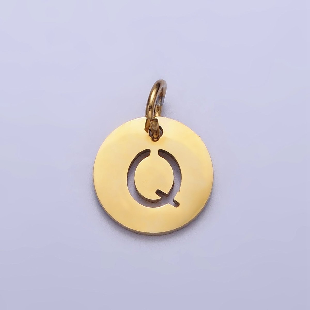 Round Initial Cut-out Charm