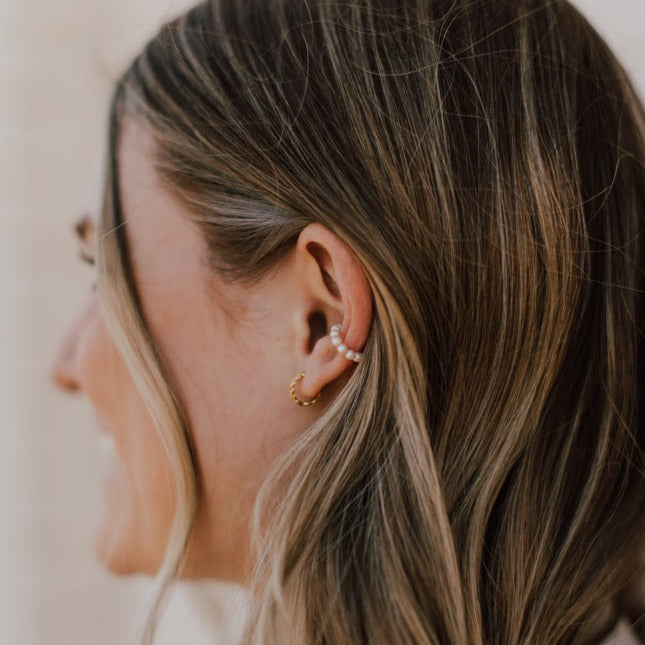 Athena Gold Leaf Hoops