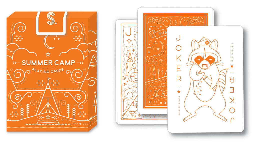 Got any fours? Vibrant orange playing cards, for around the table or around the campfire.