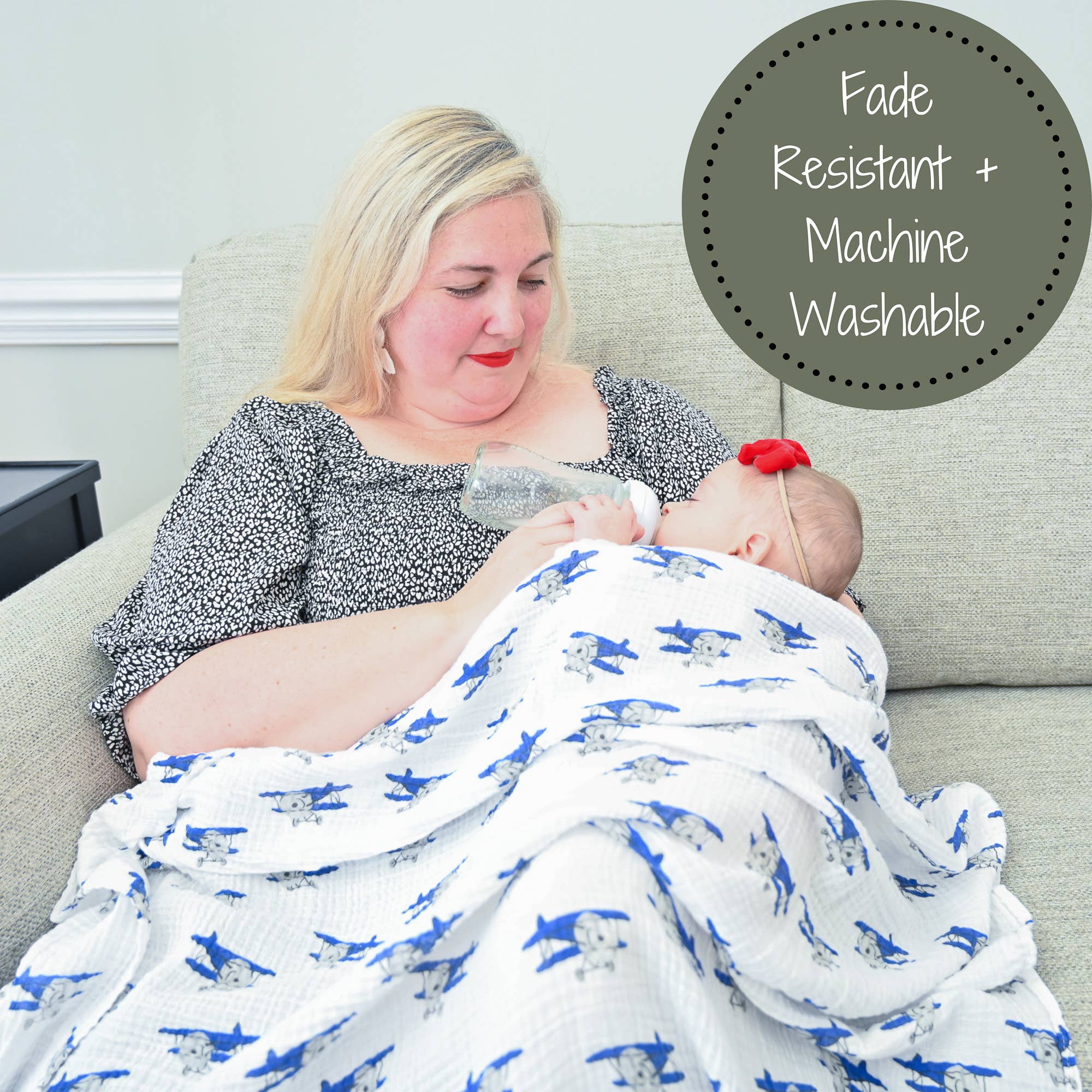 Up, Up, Up and Away Baby Muslin Swaddle Blanket