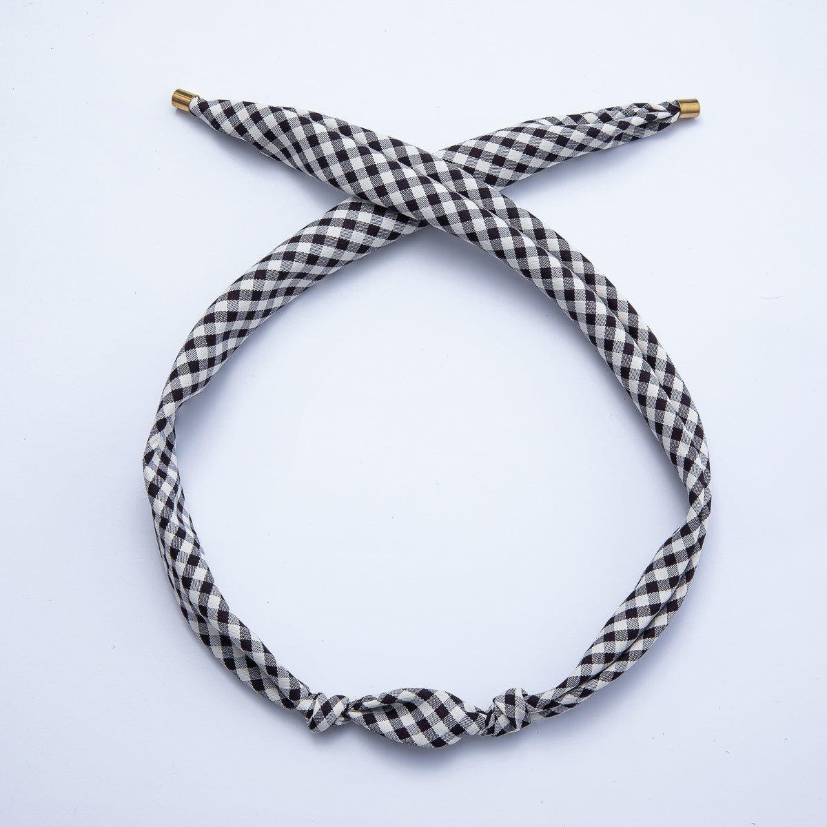 Gingham Bandana Scarf Necklace