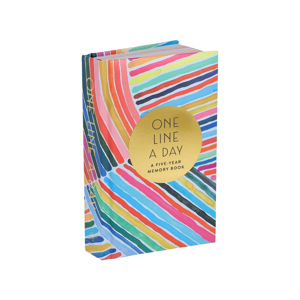 Featuring the rainbow-like paintings of Kindah Khalidy, this vibrant version of the beloved One Line a Day journal is a cheerful way to capture five years of memories. This stunning memory book is a simple and rewarding way to reflect and record. The pages offer space to write a brief line each day, while allowing you to compare today's events with your notes from the same date in years past. With exuberant artwork by Kindah Khalidy on the cover and interior, and with foil accents and a ribbon page marker.