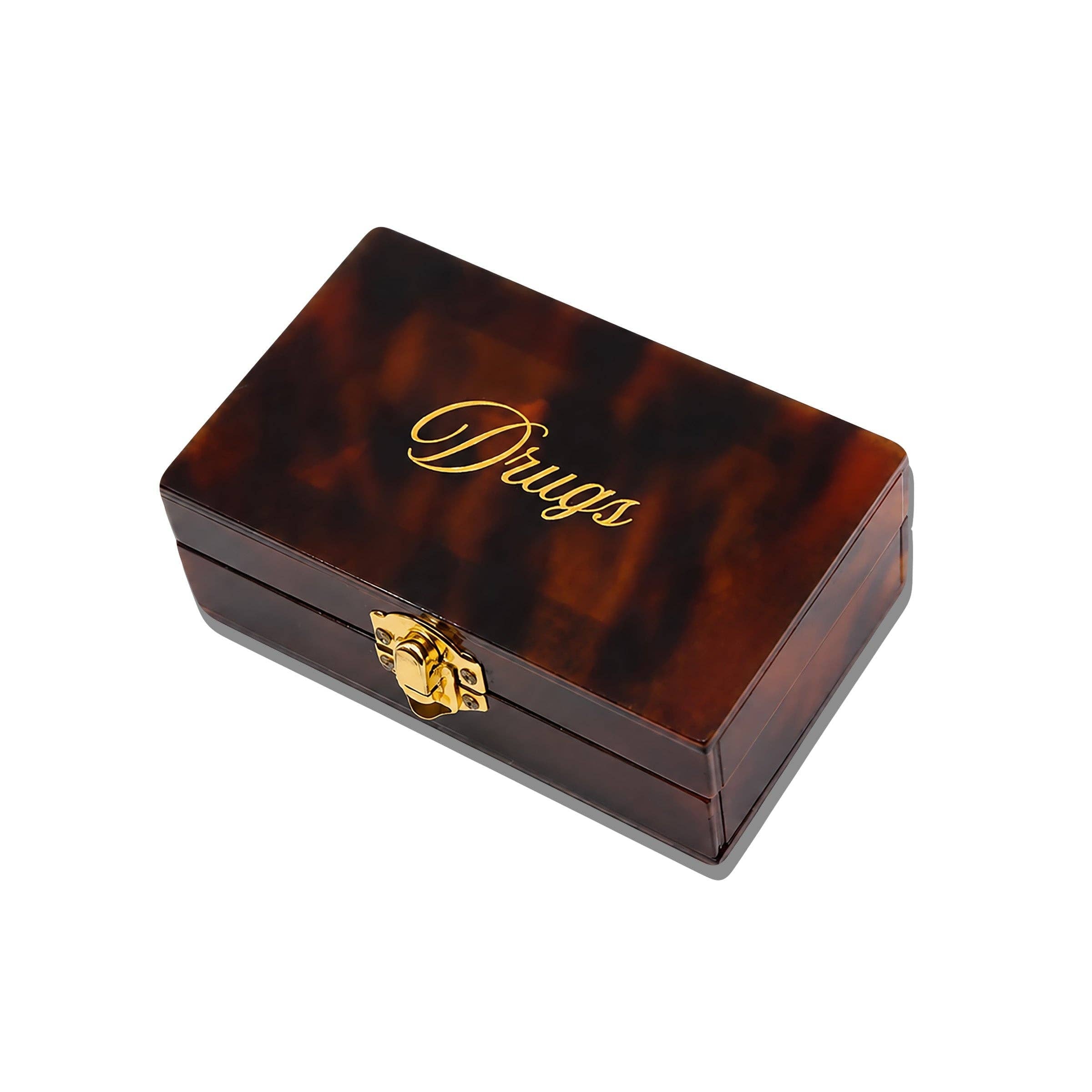 Hand-painted Drugs Daily Ritual Pill Case - Tortoise
