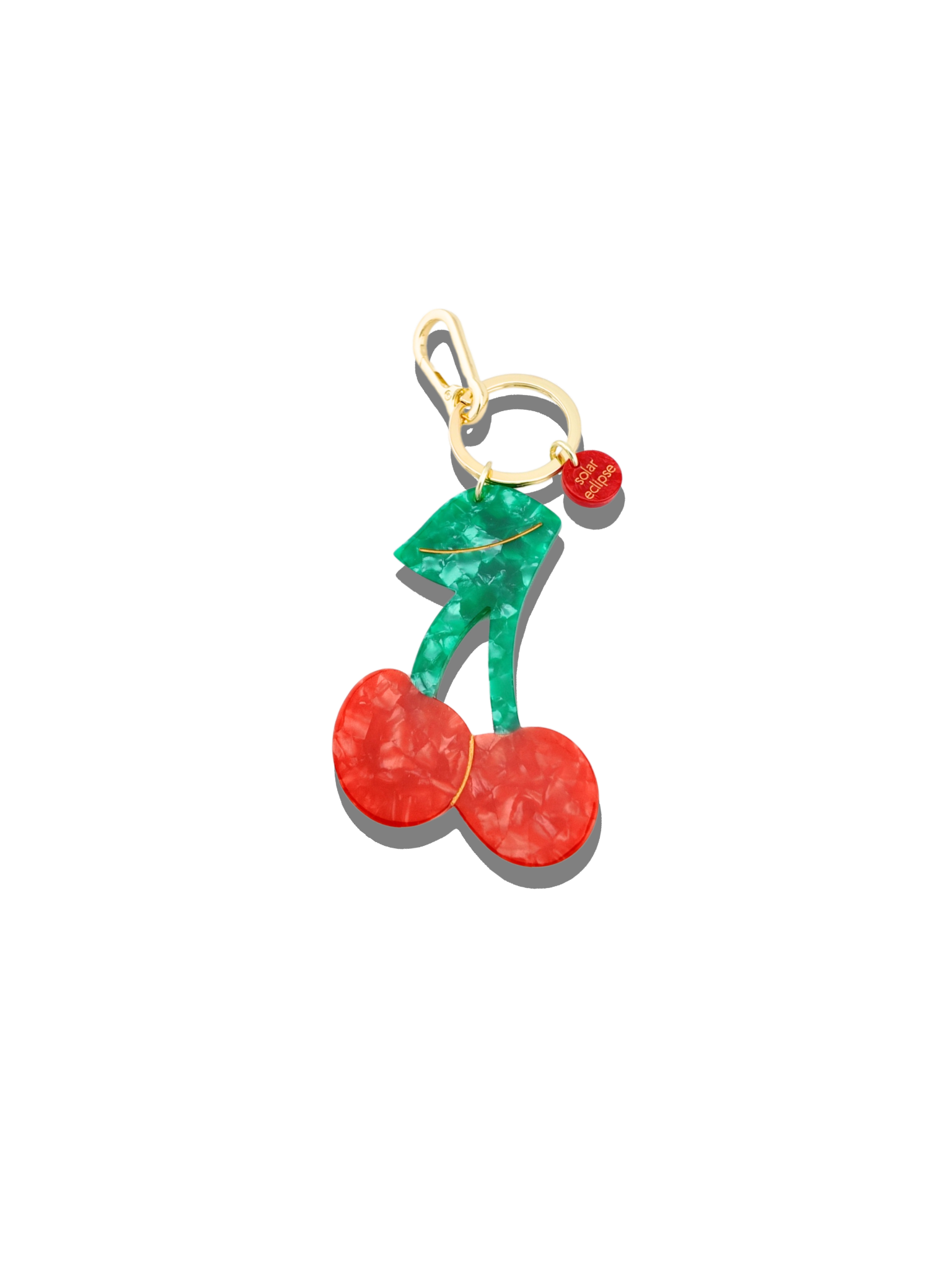 Hand-painted Cherry Bag Charm & Keychain | Eco-Friendly