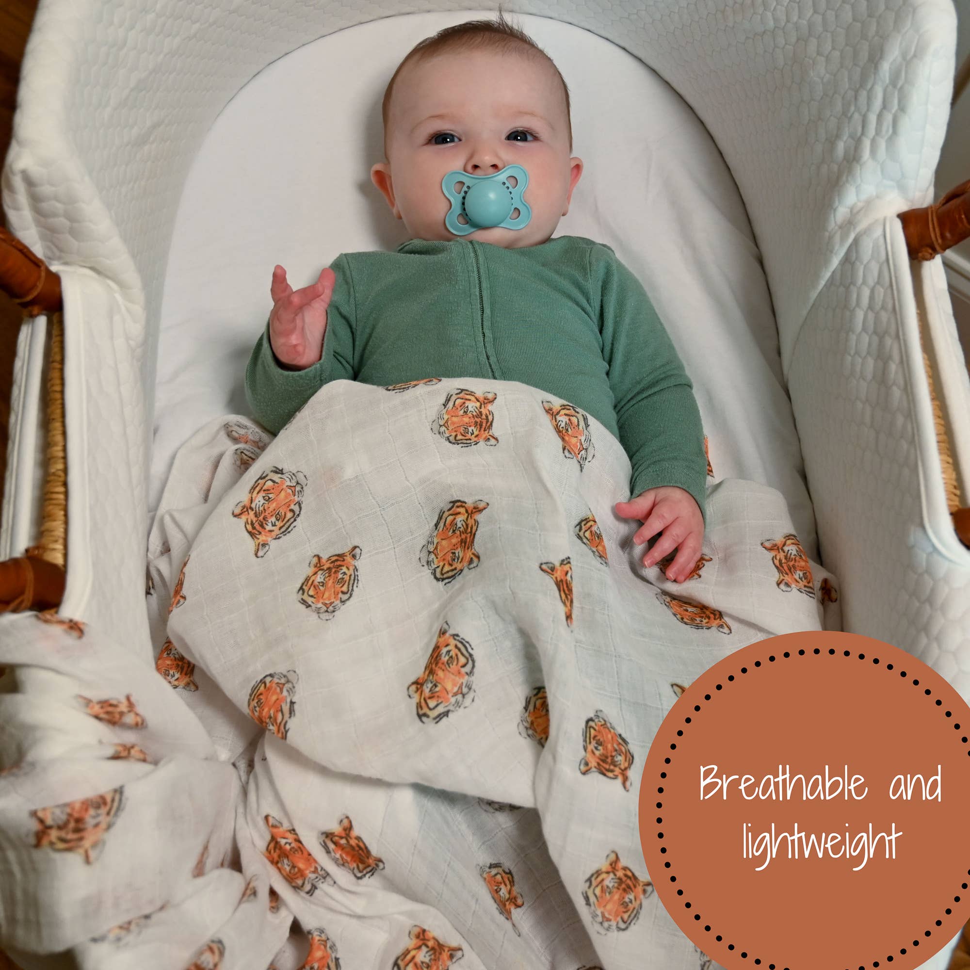 You're Roar-some Baby Muslin Swaddle Blanket