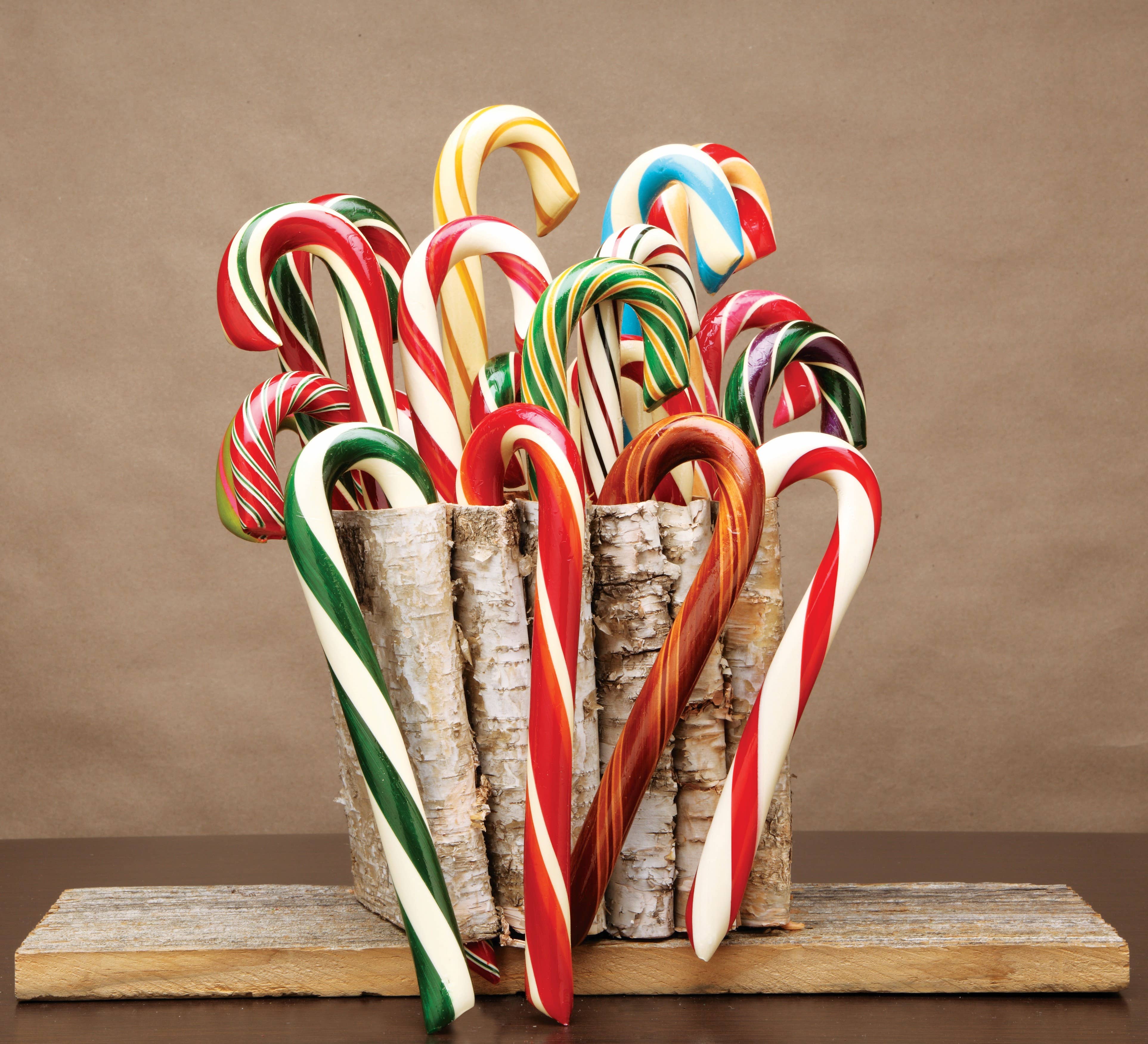 Hand-Spun Jumbo Candy Cane - Spearmint / Wintergreen